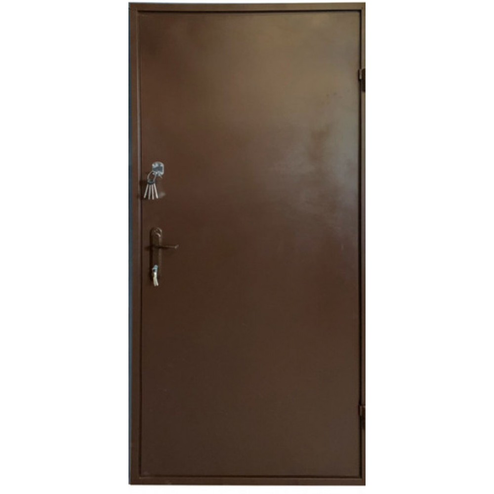 Входные двери железные лист металла 2 мм. коричневые 2 замка, наличник в Подарок!