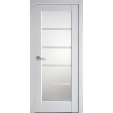 Двери межкомнатные Новый Стиль Муза-G-Белый-Матовый-2 сатиновое стекло 800*2000