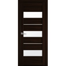 Двери межкомнатные Новый Стиль Лилу-G-Венге-Brown с сатиновым стеклом 700*2000