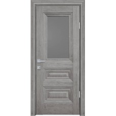 Двери межкомнатные Новый Стиль Камилла-GRF-Орех-Скандинавский Ecowood стекло графит 600*2000