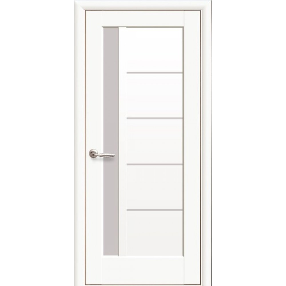 Межкомнатные двери Новый Стиль Грета (со стеклом сатин) 2000х800 Белый матовый