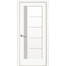Межкомнатные двери Новый Стиль Грета (со стеклом сатин) 2000х800 Белый матовый