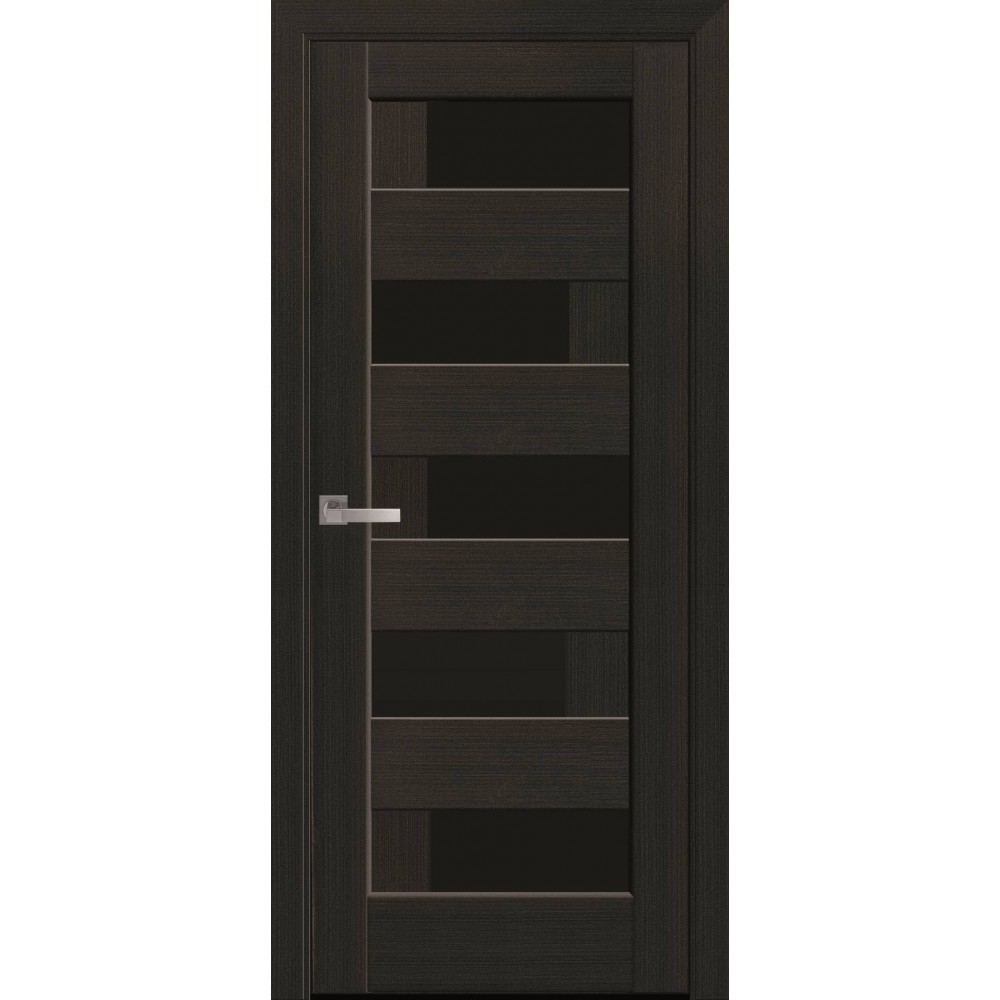 Двери межкомнатные Новый Стиль Пиана (чёрное стекло) 900*2000 Венге New