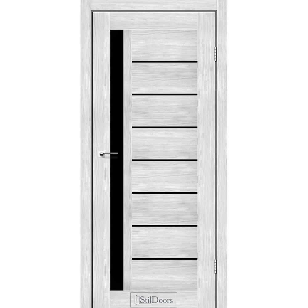 Двери межкомнатные STILDOORS London черное стекло 2000х900 Сандал