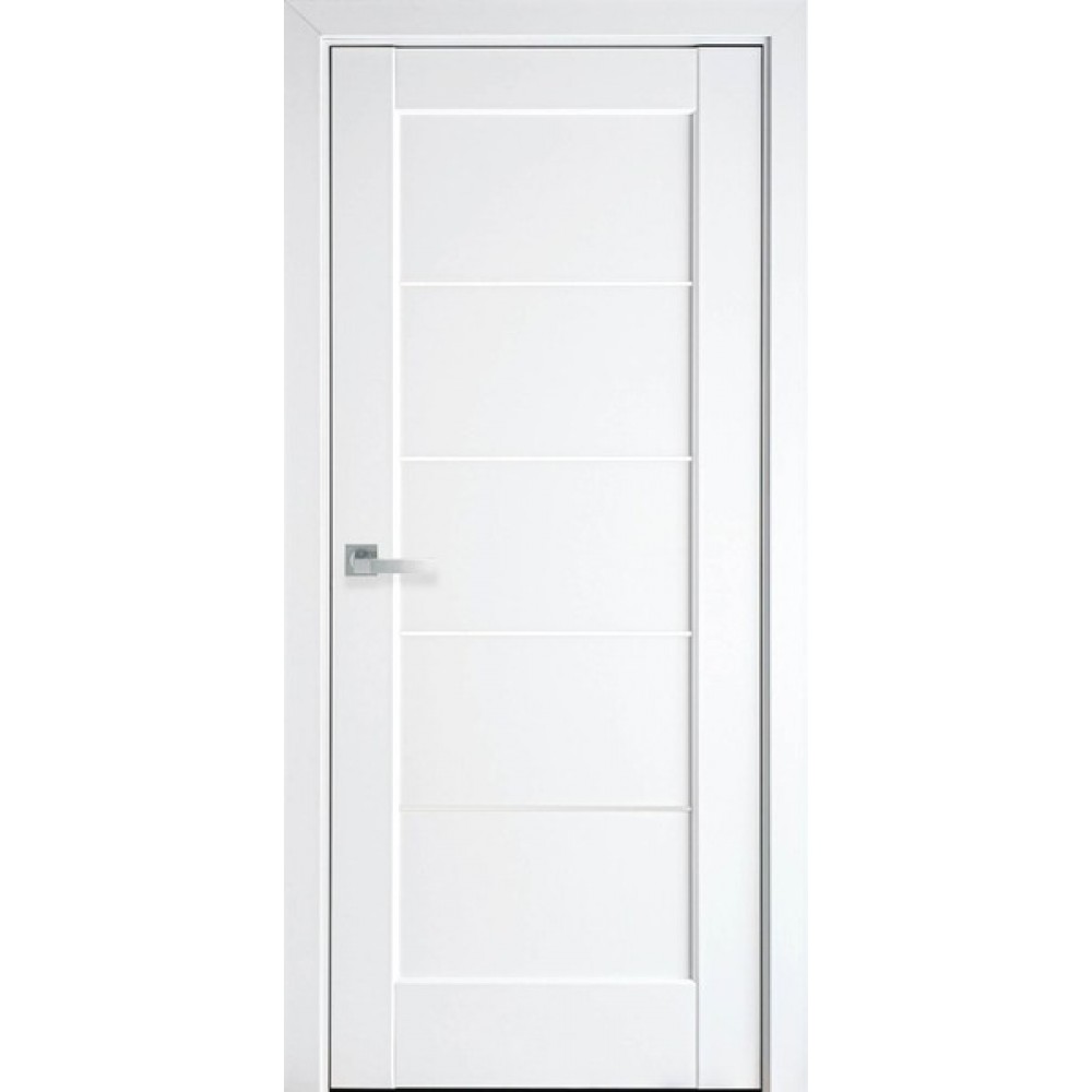 Межкомнатные двери Новый Стиль Мира (со стеклом сатин) 2000х600 Белый матовый