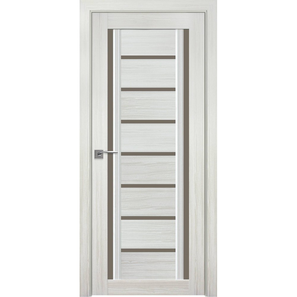 Двери межкомнатные Новый Стиль Флоренция-C2-BR-Perla_Bianco (Жемчуг Белый) Smart Cover бронзовое стекло 900*2000